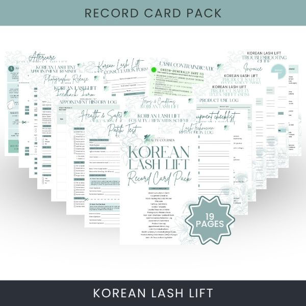Korean Lash Lift Record Card Pack