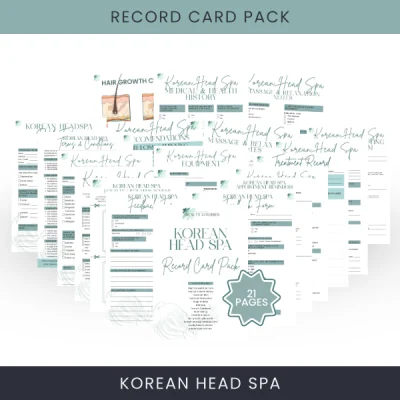 Korean Head Spa Record Card Pack