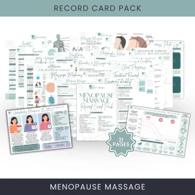 Menopause Massage Record Card Pack